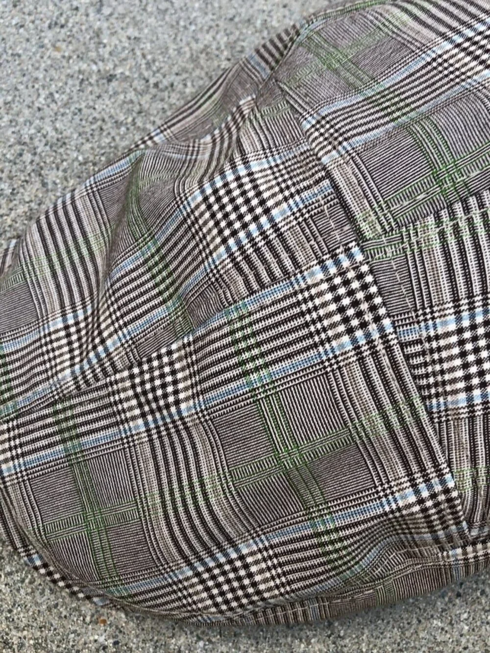 MEGA CAPS Rayon Blend Newsboy Hat Men's MEDIUM Grey Gatsby Cap Plaid